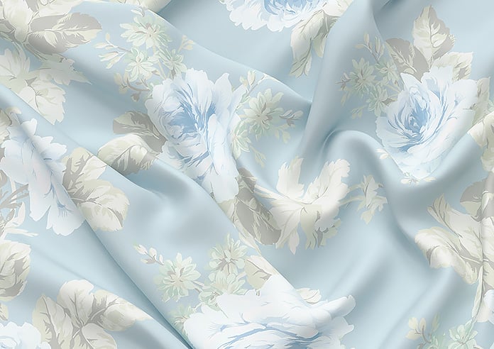 Shabby Chic by Rachel Ashwell Royal Bouquet, Blue - Roman Blind - Image 4